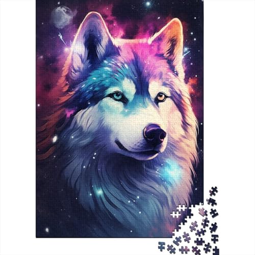 Art Galaxy Husky Puzzle, Dekompressionsspielzeug, 100% recycelter Karton, Puzzle für Erwachsene, 1000 Teile (38 x 26 cm) von GQmoney