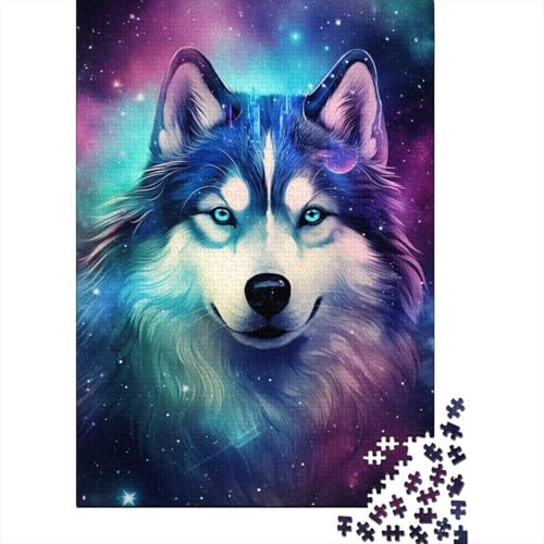 Art Galaxy Husky Puzzle DIY Spiel Papier Rechteckiges Puzzle für Jungen oder Mädchen Geburtstagsgeschenk 1000 Teile (38x26cm) von GQmoney