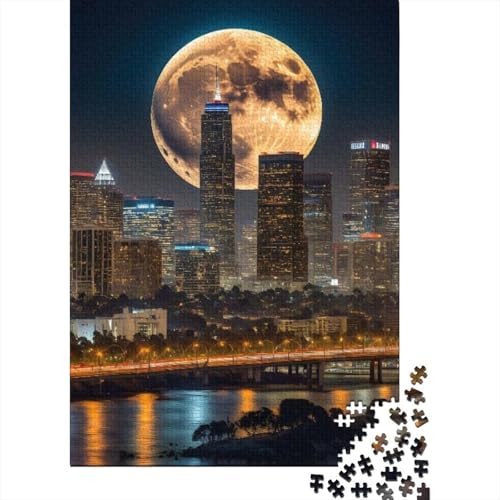 Art Moon Puzzle, Dekompressionsspielzeug, rechteckiges Papierpuzzle für Kinder und Erwachsene ab 12 Jahren, 1000 Teile (38 x 26 cm) von GQmoney