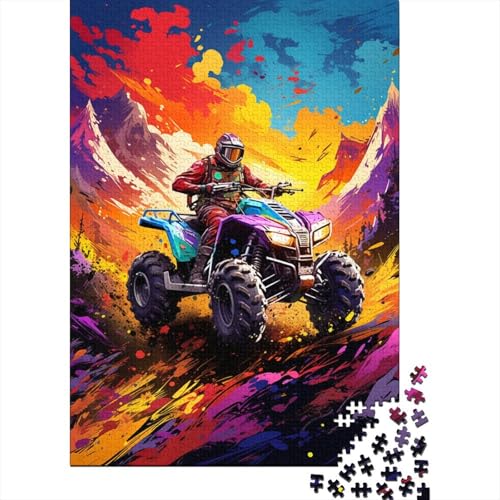 Art Mountainbike-Puzzle, Lernspiele, Familienaktivitäten, Premium-Puzzle aus Karton für Frauen und Männer, 1000 Teile (75 x 50 cm) von GQmoney