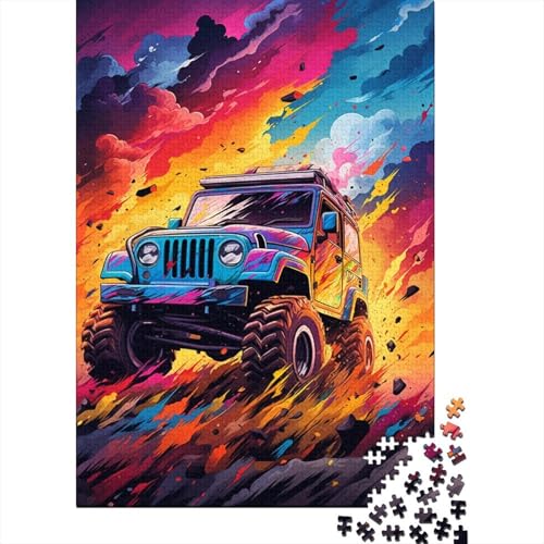 Art Mountainbike-Puzzle, kreative Spiele, 100% recycelter Karton, Puzzle für Erwachsene, 1000 Teile (38 x 26 cm) von GQmoney