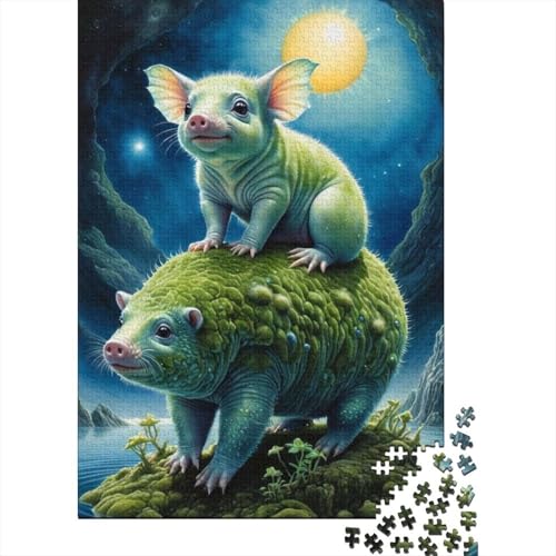 Art Pig Puzzle, Relax Challenge Toy, Premium-Puzzle aus Karton für Erwachsene und Kinder, 1000 Teile (75 x 50 cm) von GQmoney