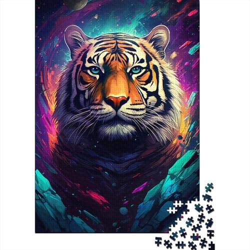 Art Tiger Puzzle, herausfordernd und knifflig, 100% recycelter Karton, Puzzle für Erwachsene, Geburtstagsgeschenk, 1000 Teile (38 x 26 cm) von GQmoney