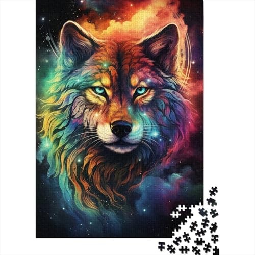 Art Wolf Puzzle, rechteckig, Pappe, 100% recycelter Karton, Puzzle für Erwachsene, 1000 Teile (38 x 26 cm) von GQmoney