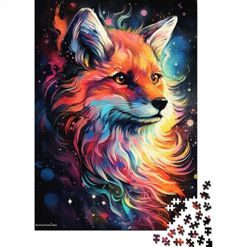 Artistic Fox Puzzle, Dekompressionsspielzeug, rechteckiges Papierpuzzle für Kinder und Erwachsene ab 12 Jahren, 1000 Teile (38 x 26 cm) von GQmoney