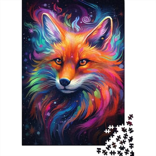 Artistic Fox Puzzle, kreative Spiele, 100% recycelter Karton, Puzzle für Erwachsene, 1000 Teile (38 x 26 cm) von GQmoney