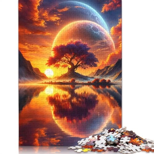 Astral Sunset Dreamscape-Puzzles für Erwachsene, 520 Teile, Holzpuzzles für Teenager, Geschenke, Lernspiel für Erwachsene und Teenager, 520 Stück (52 x 38 cm) von GQmoney