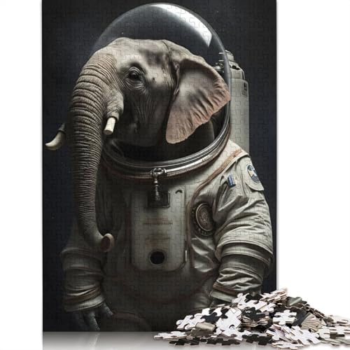 Astronauten-Elefanten-Puzzle für Erwachsene und Kinder. 520 Teile, unmögliche Herausforderung, Spielzeug, Lernspiel, Heimdekoration, Geschenke, 520 Teile (52 x 38 cm) von GQmoney