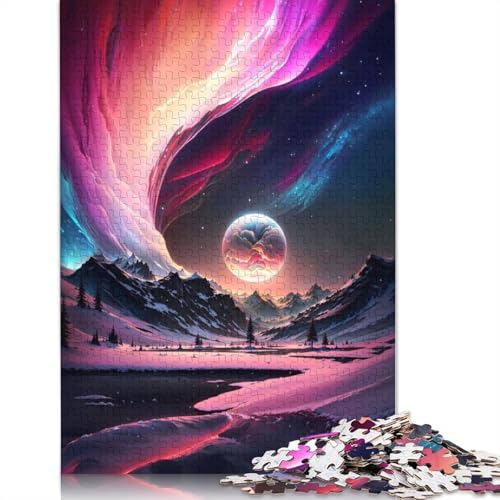 Aurora Galaxy Dreamscape Puzzle für Erwachsene, Premium-Puzzle aus 100% recyceltem Brett, schwierige Puzzles für Kinder ab 12 Jahren, 1000 Teile (75 x 50 cm) von GQmoney