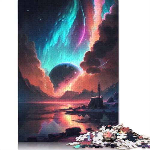Aurora Glow Planet Puzzle für Erwachsene, freundliche Materialien, schwierige Puzzles für Erwachsene und Teenager, 1500 Teile (85 x 57 cm) von GQmoney
