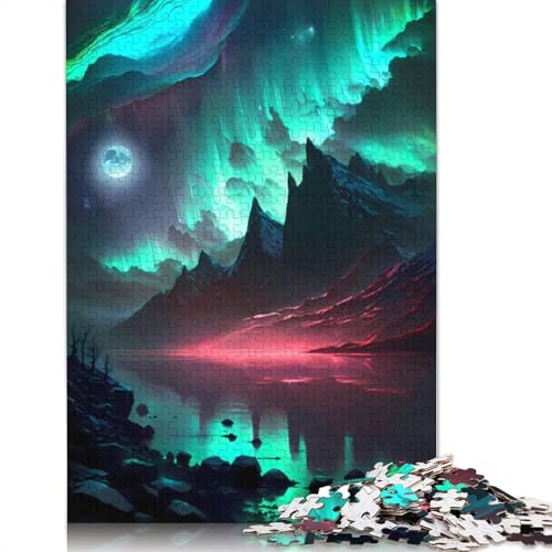 Aurora-Mondnacht-Puzzle für Erwachsene, zusammen. Coole Puzzles für Erwachsene, für Erwachsene und Teenager, 520 Teile (52 x 38 cm) von GQmoney