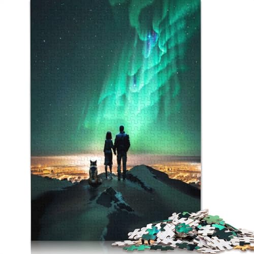 Aurora Night City Couple 520 Puzzles für Erwachsene, Lernspiel, Puzzlespiele für Erwachsene für Jungen oder Mädchen, 520 Teile (52 x 38 cm) von GQmoney