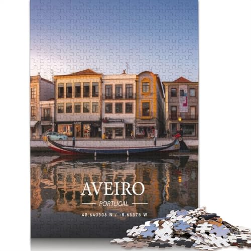 Aveiro Puzzle für Erwachsene, 1000 Teile, anspruchsvolle Spiele für die ganze Familie, Denksportaufgaben für Kinder ab 12 Jahren, 1000 Teile (75 x 50 cm) von GQmoney