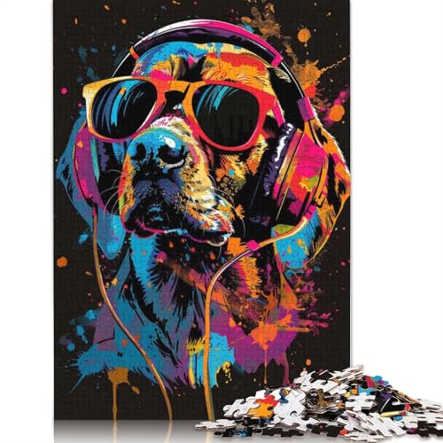 Beagle, buntes 1000-teiliges Puzzle für Erwachsene und ab 18 Jahren – Familienaktivität, Puzzle, Lernspiele, schwierig und herausfordernd (38 x 26 cm) von GQmoney