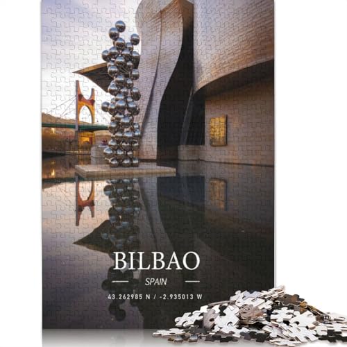 Bilbao 1000-teiliges Puzzle, ab 18 Jahren, Lernspiele, Puzzles für Erwachsene, für Frauen, für Kinder ab 12 Jahren, 1000 Teile (75 x 50 cm) von GQmoney