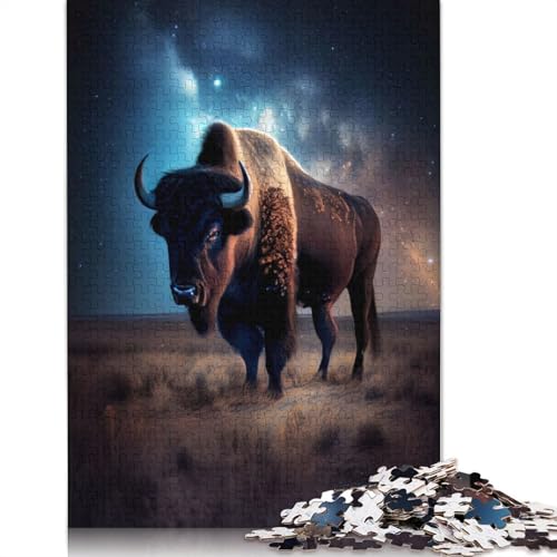 Bison unter der Milchstraße, Puzzle für Erwachsene, Lernspiel, Puzzle-Geschenke für Kinder ab 12 Jahren, 520 Teile (52 x 38 cm) von GQmoney