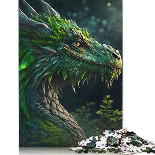 Blattdrachen-Puzzle, 1000 Teile für Teenager, Geschenke, Holzpuzzle für Erwachsene, Familienspaß-Puzzle, 1000 Teile (75 x 50 cm) von GQmoney