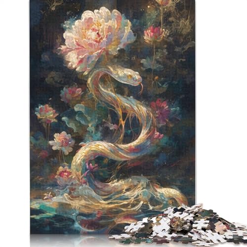 Bloom Serpent Puzzles 1500 Teile Holzpuzzles Puzzle für Erwachsene und Jugendliche für Erwachsene und Jugendliche ab 12 Jahren 1500 Teile (85 x 57 cm) von GQmoney