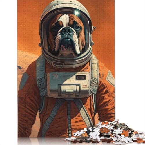 Boxer Dog Mars Puzzle für Erwachsene und Kinder. 520 Teile. Tolles Geschenk. Herausforderungsspielzeug. Lernspiele. Heimdekorationsgeschenke. 520 Teile (52 x 38 cm) von GQmoney