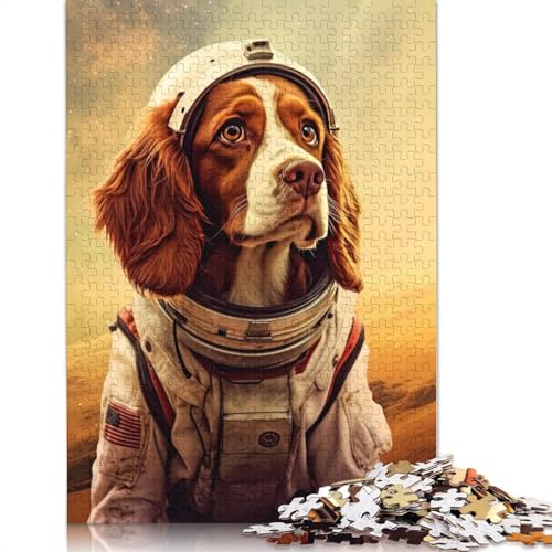 Brittany Spaniel Mars Puzzles für Erwachsene und Kinder. Tolle Geschenke, Herausforderungsspielzeug, Lernspiele, Heimdekorationsgeschenke, 520 Teile (52 x 38 cm) von GQmoney