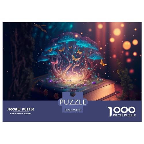 Buchbaum-Puzzle mit 1000 Teilen für Erwachsene – Puzzles für Teenager, Geschenke – Holzpuzzles – Entspannungspuzzlespiele – Denksport-Puzzle 1000 Teile (75 x 50 cm) von GQmoney