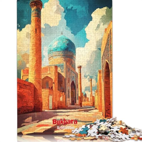 Bukhara Art Poster Puzzle für Erwachsene, Premium-Puzzle aus 100% recyceltem Brett, Problemlösungsrätsel für Erwachsene und Kinder, 520 Teile (52 x 38 cm) von GQmoney