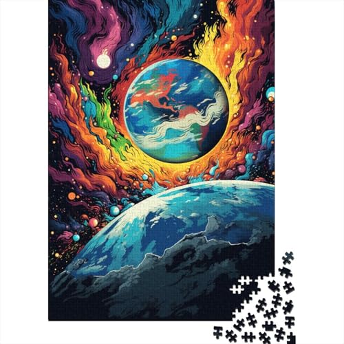 Buntes Art-ERD-Puzzle, präzises, ineinandergreifendes Papier, rechteckiges Puzzle für Jungen oder Mädchen, 1000 Teile (38 x 26 cm) von GQmoney