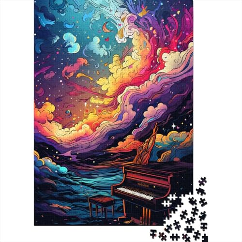 Buntes Kunst-Klavierpuzzle, 100% recycelter Karton, Puzzle für Kinder und Erwachsene ab 12 Jahren, 1000 Teile (38 x 26 cm) von GQmoney
