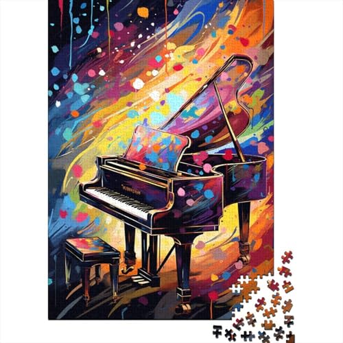 Buntes Kunst-Klavierpuzzle, DIY-Spiel, rechteckiges Papierpuzzle für Jungen oder Mädchen, Geburtstagsgeschenk, 1000 Teile (38 x 26 cm) von GQmoney