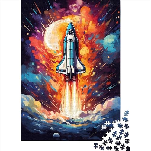 Buntes Kunst-Raketen-Puzzle, Lernspiele, Familienaktivitäten, Premium-Karton-Puzzle für Frauen und Männer, 1000 Teile (75 x 50 cm) von GQmoney