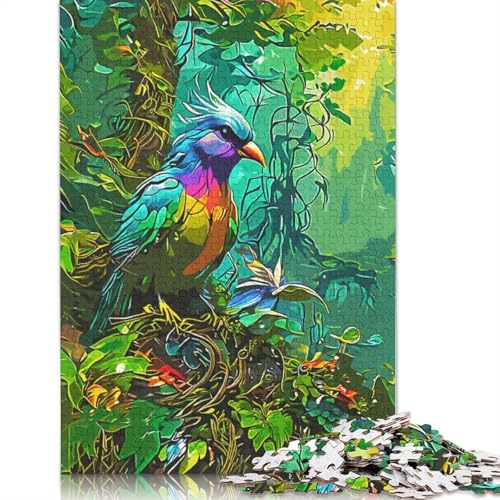 Buntes Paradiesvogel-Puzzle für Erwachsene und Kinder. Wunderliches Herausforderungsspielzeug, Lernspiel, Heimdekoration, Geschenke, 520 Teile (52 x 38 cm) von GQmoney