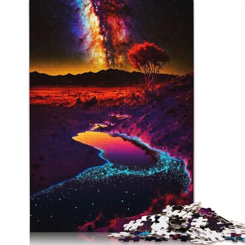 Buntes Wüsten-Puzzle mit 1000 Teilen für Erwachsene | | Familienspaß-Puzzles für Erwachsene, Geschenke, Denkspiele, 1000 Teile (75 x 50 cm) von GQmoney
