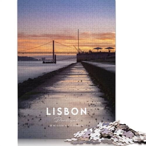 CAIS DO SODRE Puzzle für Erwachsene, 1000 Teile, DIY-Spiel, Erwachsenenpuzzles für Frauen für Erwachsene Kinder, 1000 Stück (75 x 50 cm) von GQmoney