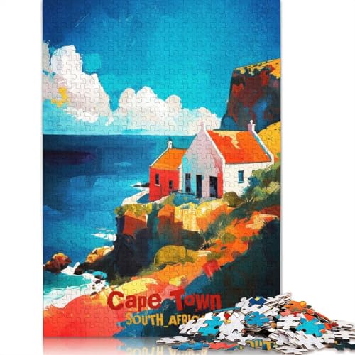 Cape Town Art Poster, 1500-teiliges Puzzle, ab 18 Jahren, Lernspiele, Puzzles für Erwachsene, für Frauen, für Kinder ab 12 Jahren, 1500 Teile (85 x 57 cm) von GQmoney