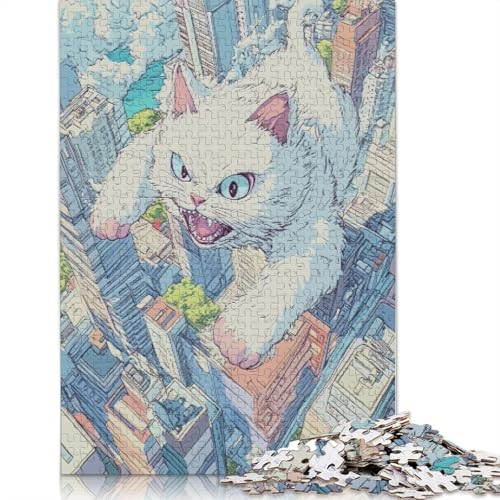Catzilla 1000 Puzzles für Erwachsene, Lernspiel, Puzzlespiele für Erwachsene für Jungen oder Mädchen, 1000 Teile (75 x 50 cm) von GQmoney
