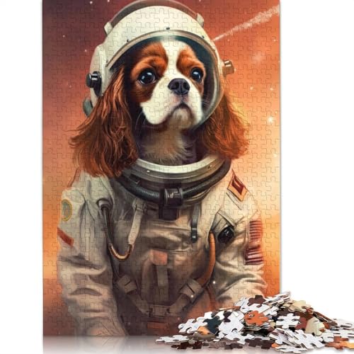 Cavalier Dog Mars Puzzle für Erwachsene und Kinder. 1000-teiliges unmögliches Herausforderungsspielzeug, Lernspiel, Heimdekoration, Geschenke, 1000 Teile (75 x 50 cm) von GQmoney