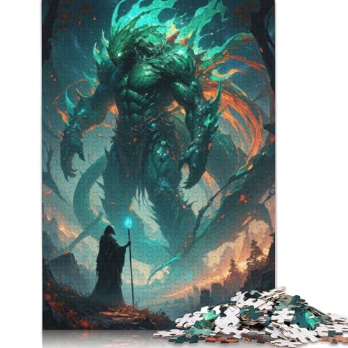Celestial Titan Versus The Wizard Puzzles für Erwachsene, 520 Teile, Holzpuzzles für Teenager, Geschenke, Lernspiel für Erwachsene und Teenager, 520 Stück (52 x 38 cm) von GQmoney