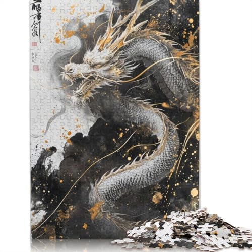 Chinesisches Drachen-Puzzle, 1000 Teile, Holzpuzzle für Erwachsene und Jugendliche, für Erwachsene und Jugendliche ab 12 Jahren, 1000 Teile (75 x 50 cm) von GQmoney