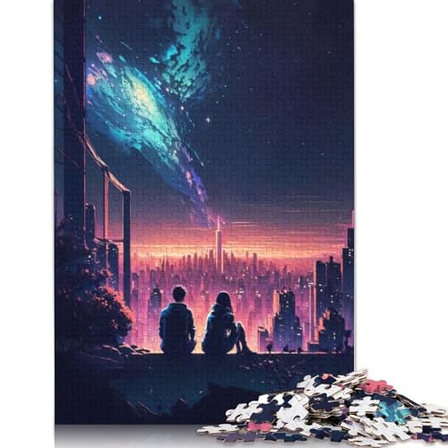 City of Eternal Stars Puzzle 1500 Teile für Teenager Geschenke Holzpuzzle für Erwachsene und Teenager ab 12 Jahren 1500 Teile (85 x 57 cm) von GQmoney