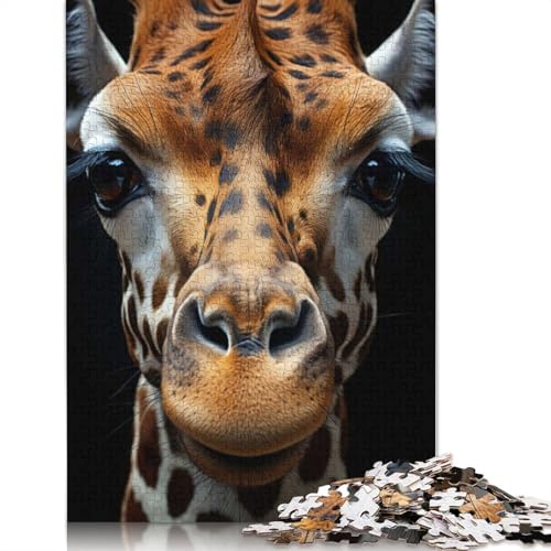 Cooles Giraffenporträt, Puzzlespielzeug für Erwachsene, Lernspiel, Puzzlespiele für Erwachsene für Frauen und Männer, 1500 Teile (85 x 57 cm) von GQmoney