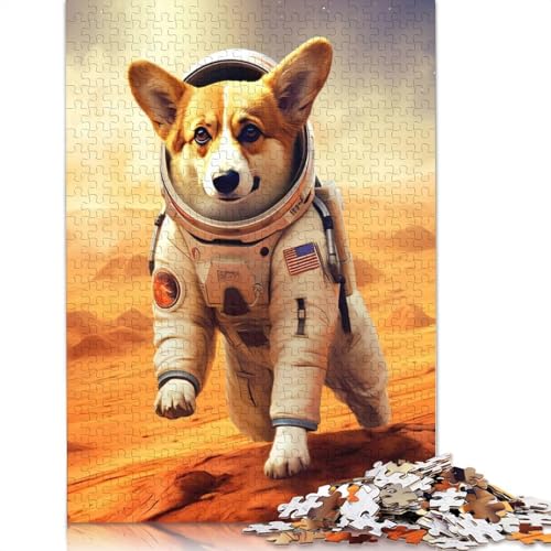 Corgi Mars Puzzle für Erwachsene und Kinder. Skurriles Herausforderungsspielzeug, Lernspiele, Heimdekoration für Erwachsene und Kinder ab 14 Jahren, 1000 Teile (75 x 50 cm) von GQmoney