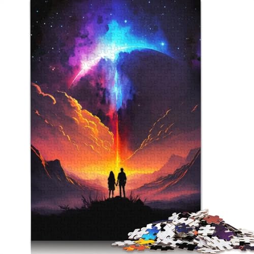 Cosmic Embrace Landscape Puzzles, farbenfrohe und Coole Puzzles für Kinder ab 12 Jahren, 520 Teile (52 x 38 cm) von GQmoney
