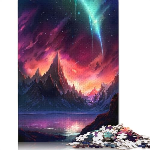 Cosmos Mountain Lake 520-teiliges Puzzle für Erwachsene, 100% recycelte Holzplatte, schwierige Puzzles für Frauen und Männer, 520 Teile (52 x 38 cm) von GQmoney