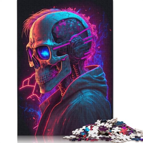 Cyber-Skull-Puzzle 1500 Teile für Teenager-Geschenke, Holzpuzzle für Erwachsene und Teenager ab 12 Jahren, 1500 Teile (85 x 57 cm) von GQmoney