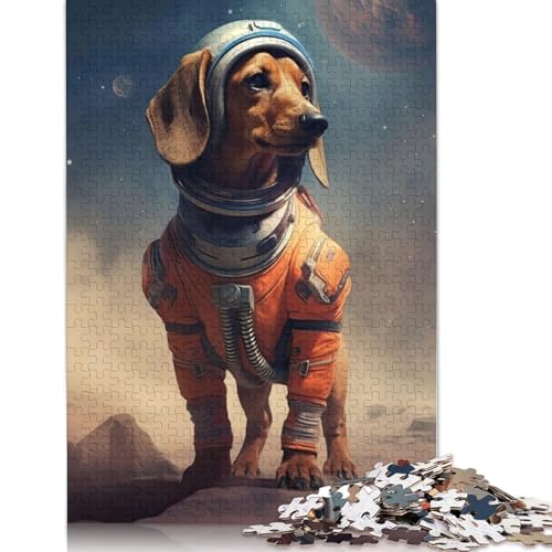 Dackel-Mars-Puzzle für Erwachsene und Kinder, 520 Teile, skurrile Herausforderung, Spielzeug, Lernspiele, Heimdekoration, Geschenke, 520 Teile (52 x 38 cm) von GQmoney