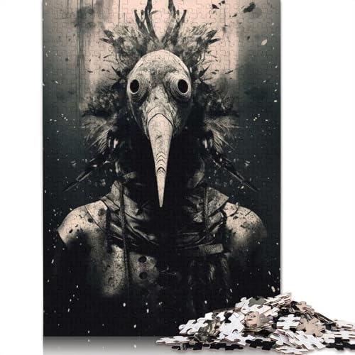 Dämonischer Pestarzt, Papierpuzzle, 1000 Teile, Puzzle für Erwachsene, Lernspiel, Herausforderungsspielzeug, 1000 Teile (38 x 26 cm) von GQmoney
