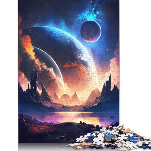 Dawn of The Cosmos Puzzle für Erwachsene, 1000 Teile, 100% recycelte Holzplatte, Denkpuzzle für Erwachsene, für Jungen oder Mädchen, 1000 Teile (75 x 50 cm) von GQmoney