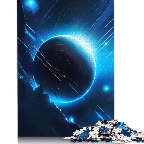 Deep Blue Planet Weltraum-Puzzle, rechteckig, Papp-Puzzle, Geschenk für Kinder ab 12 Jahren, 520 Teile (52 x 38 cm) von GQmoney