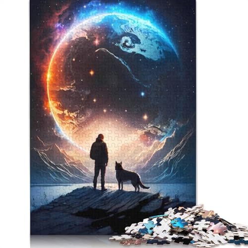 Der Mensch und Sein Hund – Reisepuzzle für Erwachsene, Premium-Puzzle aus 100% recyceltem Brett, schwierige Puzzles für Kinder ab 12 Jahren, 520 Teile (52 x 38 cm) von GQmoney