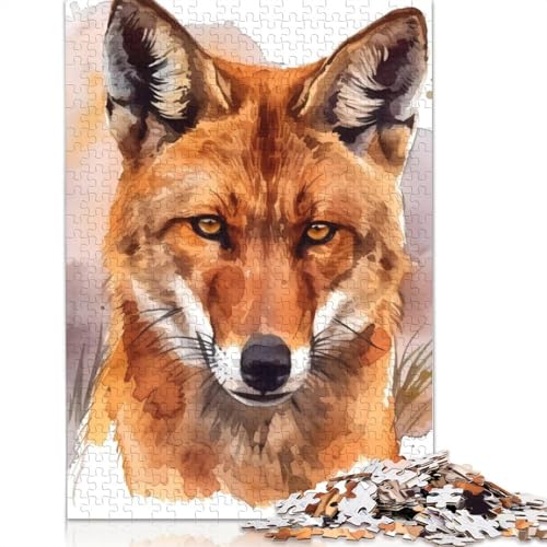 Dhole Aquarell-Puzzles für Erwachsene und Kinder. Unmögliches Herausforderungsspielzeug, Lernspiele, Heimdekoration, ab 14 Jahren, 520 Teile (52 x 38 cm) von GQmoney